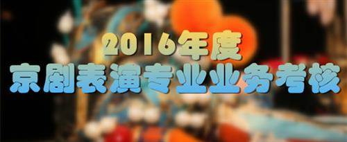 大鸡巴狂操美女逼逼国家京剧院2016年度京剧表演专业业务考...